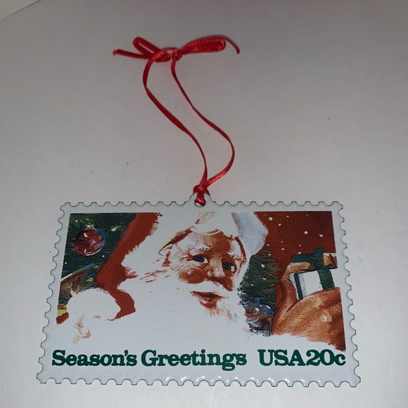 Vintage 1993 Hallmark Keepsake US Christmas Stamps Ornament 1st In Series New. - Picture 3 of 12